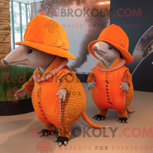 Orange Armadillo mascot...