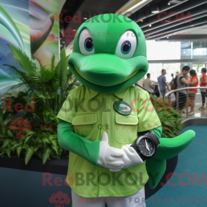 Green Dolphin mascot...