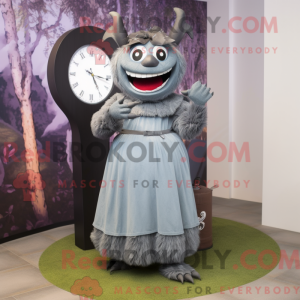 Grey Devil maskotdraktfigur...