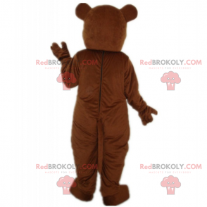 Mascote urso pardo e barriga clara - Redbrokoly.com