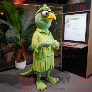 Lime Green Parrot mascot...