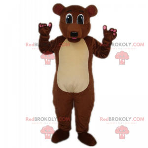 Mascote urso pardo e barriga clara - Redbrokoly.com