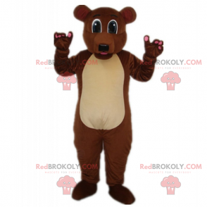 Mascotte dell'orso bruno e pancia chiara - Redbrokoly.com