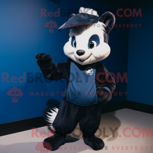 Navy Skunk maskotdraktfigur...