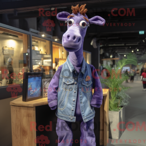 Lilla giraff maskot drakt...
