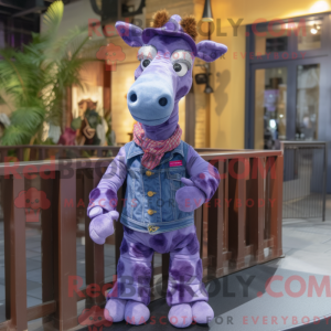Purple Giraffe mascot...