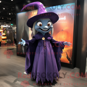 Lilla heks maskot kostume...