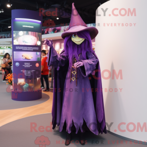Purple Witch mascot costume...