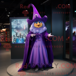 Purple Witch mascot costume...