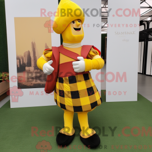 Gul Swiss Guard maskot...