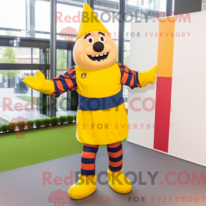 Gul Swiss Guard maskot...