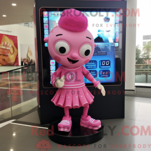 Pink maskot kostume...