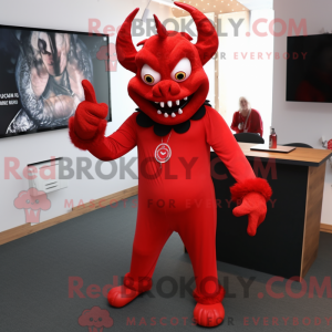 Postava maskota ďábla...