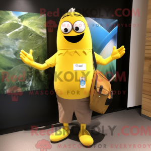 Gul Aglet maskot kostume...