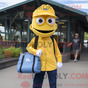 Geel Aglet-mascottekostuum...