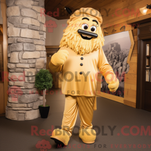 Goldenes Maskottchenkostüm...