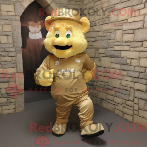Gold Irish Castle maskot...