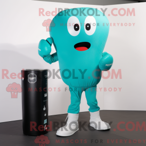Kostým maskota v tyrkysové...