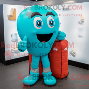 Turkis boksehandske maskot...