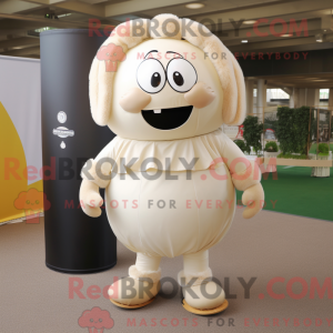 Cream Rugby Ball maskot...