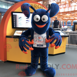 Navy Lobster maskot drakt...
