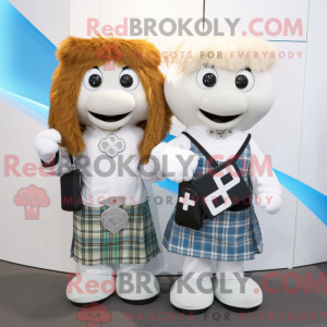 White Celtic Cross maskot...