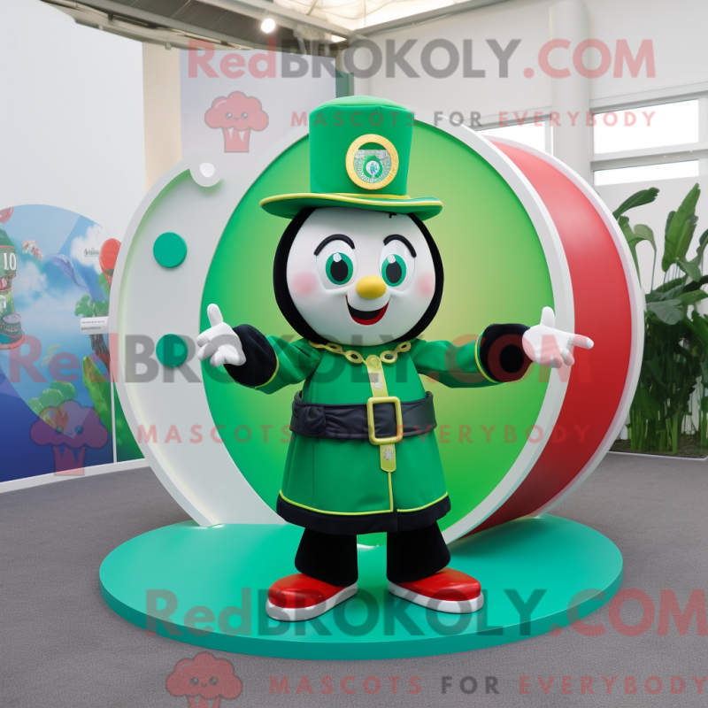 Fantasia de mascote Green Ring Master com bermuda e chaveiros - Mascotes mestres do ringue - REBROKO_299036 - RedBrokoly.com