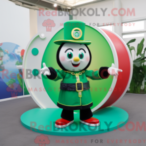 Fantasia de mascote Green Ring Master com bermuda e chaveiros - Mascotes mestres do ringue - REBROKO_299036 - RedBrokoly.com