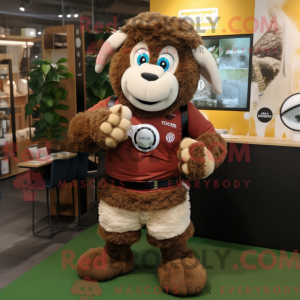 Brown Ram mascot costume...