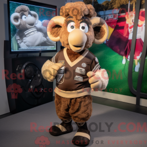 Brun Ram maskot kostume...