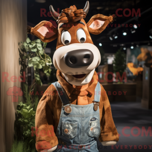 Rust Jersey Cow maskot...