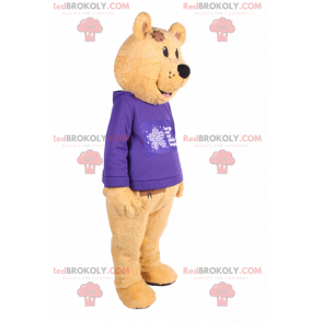 Bear mascot with purple sweater - Redbrokoly.com