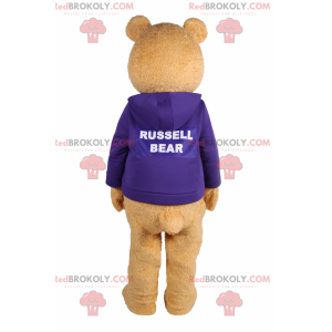 Bear mascot with purple sweater - Redbrokoly.com