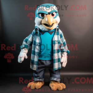 Teal Hawk Maskottchen...
