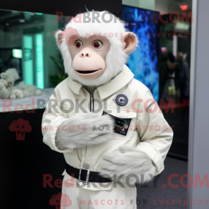 Máscara de macaco branco...