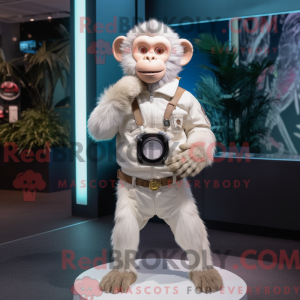Máscara de macaco branco...