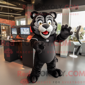 Black Tiger-mascottekostuum...