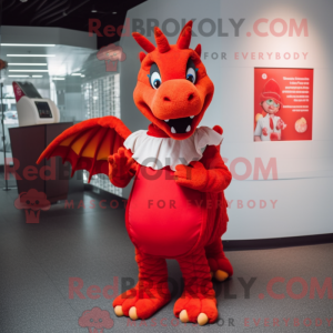 Red Dragon-mascottekostuum...