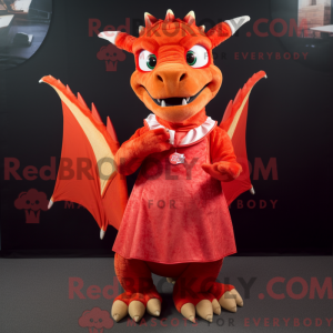 Red Dragon-mascottekostuum...