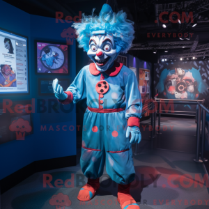 Blauwe boze clown...