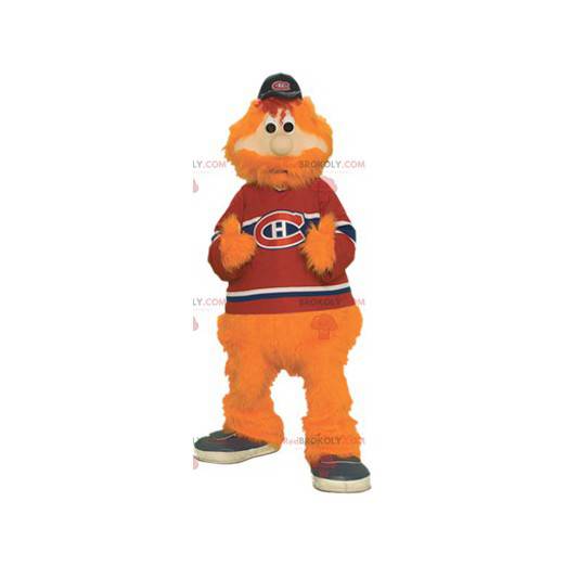 Bearded and hairy orange man mascot - Redbrokoly.com
