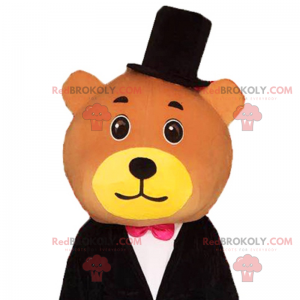 Glimlachende bruine beer mascotte - Redbrokoly.com