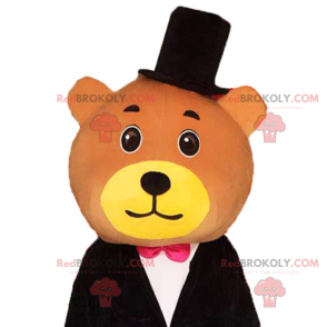 Glimlachende bruine beer mascotte - Redbrokoly.com