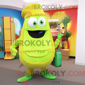 Personaggio mascotte verde...