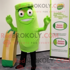Personaggio mascotte verde...