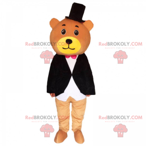 Smilende brun bjørnemaskot - Redbrokoly.com
