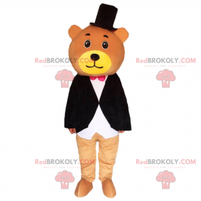 Mascote urso marrom sorridente - Redbrokoly.com