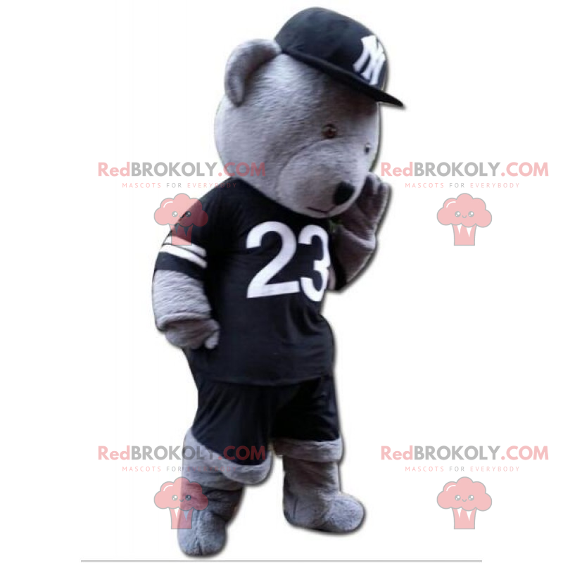 Mascotte d'ourson en tenue de joueurs des Yankees -