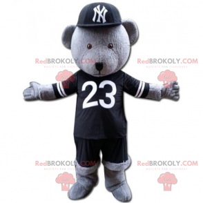 Bear mascot dressed as Yankees players - Redbrokoly.com