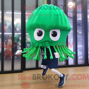 Mascotte de méduse verte...